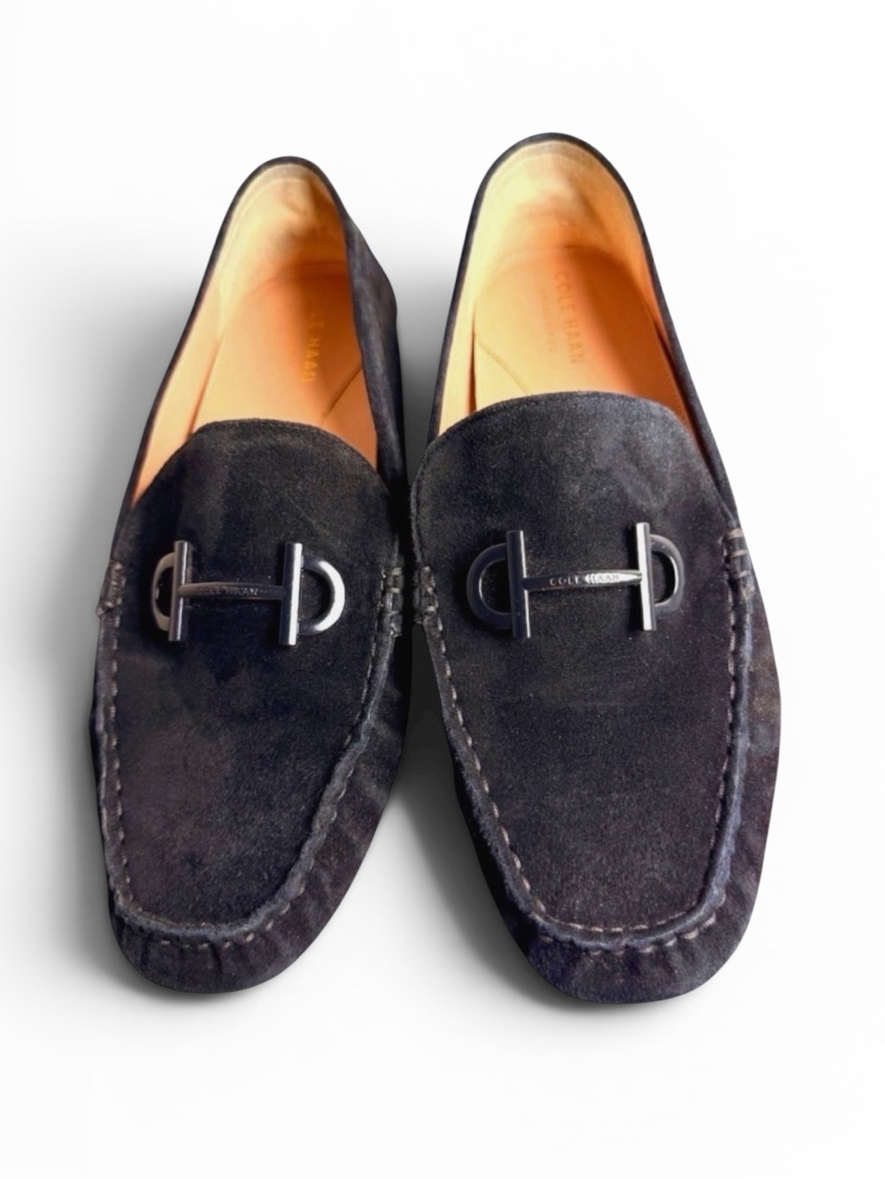 Cole Haan Tully Black‎ Suede Horsebit Driving Loafers Womens 8B